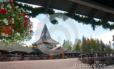 Rovaniemi, Lapland region, Finland. Santa Claus Village is an amusement park in summer Editorial Stock Photo